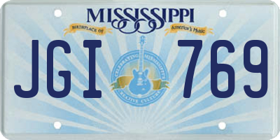 MS license plate JGI769