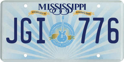 MS license plate JGI776