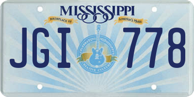 MS license plate JGI778