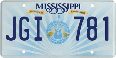 MS license plate JGI781