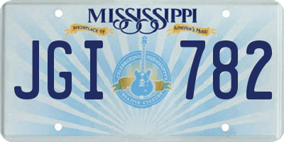 MS license plate JGI782