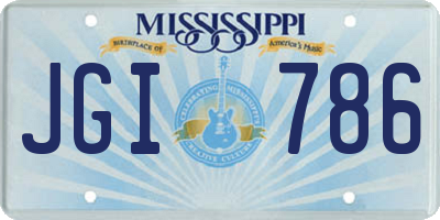 MS license plate JGI786