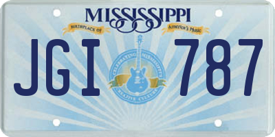 MS license plate JGI787