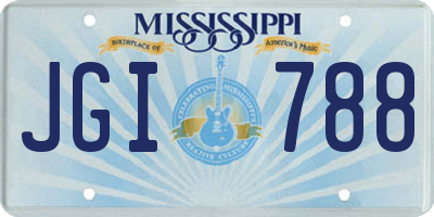 MS license plate JGI788