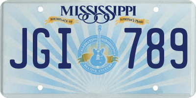 MS license plate JGI789
