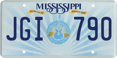 MS license plate JGI790