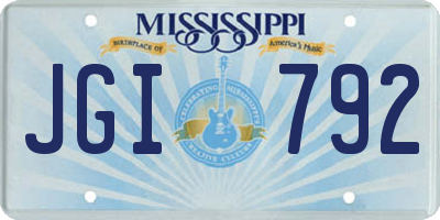 MS license plate JGI792
