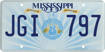 MS license plate JGI797