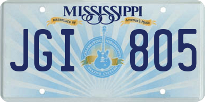 MS license plate JGI805