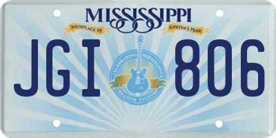 MS license plate JGI806