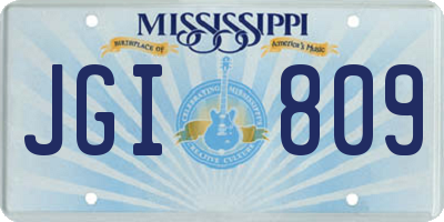 MS license plate JGI809