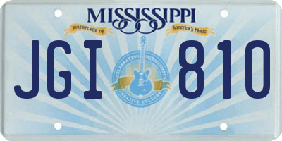 MS license plate JGI810