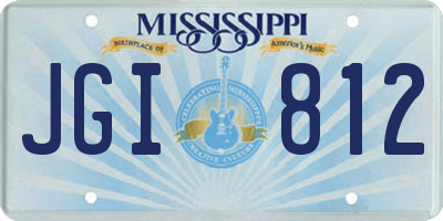 MS license plate JGI812