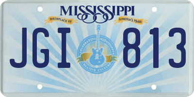 MS license plate JGI813