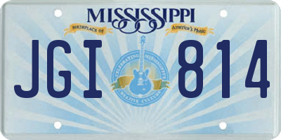 MS license plate JGI814
