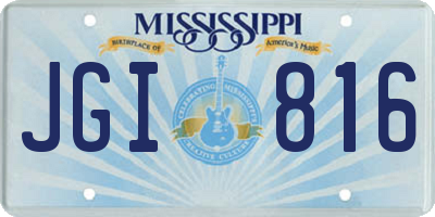 MS license plate JGI816