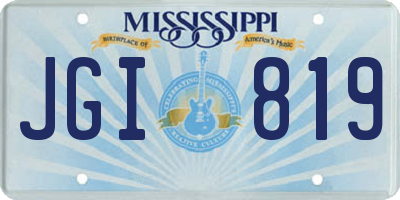 MS license plate JGI819