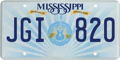 MS license plate JGI820