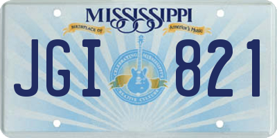 MS license plate JGI821