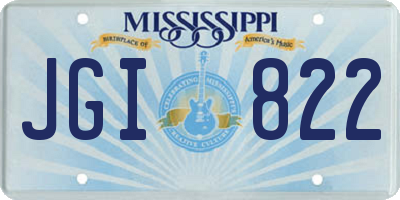 MS license plate JGI822