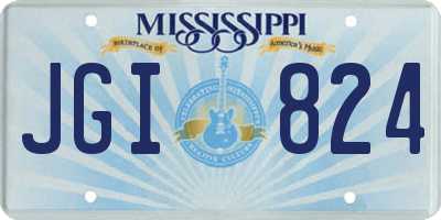 MS license plate JGI824