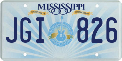 MS license plate JGI826