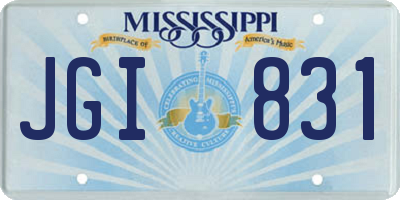 MS license plate JGI831