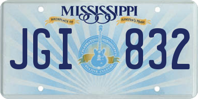 MS license plate JGI832