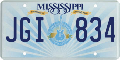 MS license plate JGI834