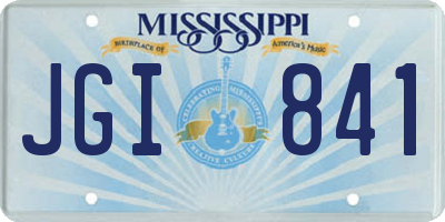 MS license plate JGI841