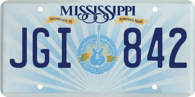 MS license plate JGI842