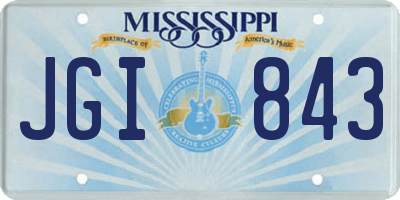 MS license plate JGI843