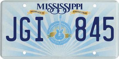 MS license plate JGI845