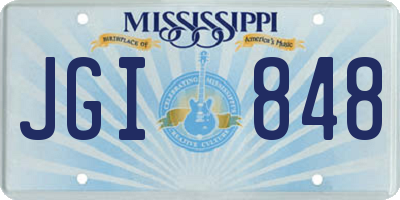 MS license plate JGI848