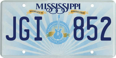 MS license plate JGI852