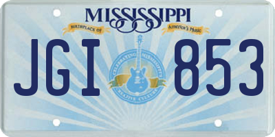 MS license plate JGI853