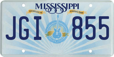 MS license plate JGI855