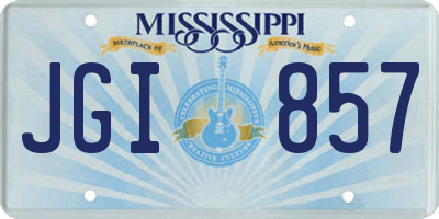 MS license plate JGI857