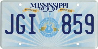 MS license plate JGI859