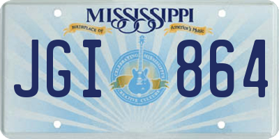 MS license plate JGI864