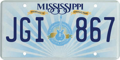 MS license plate JGI867