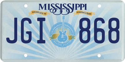 MS license plate JGI868