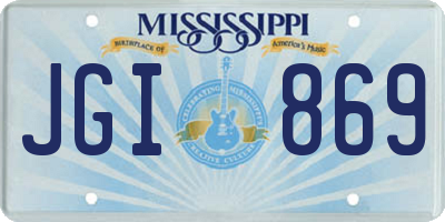 MS license plate JGI869