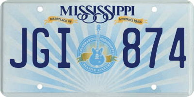 MS license plate JGI874