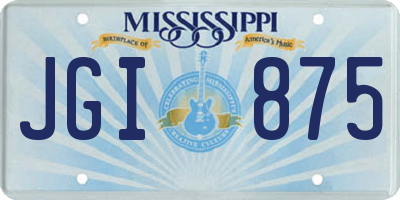 MS license plate JGI875