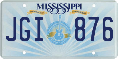 MS license plate JGI876