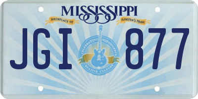 MS license plate JGI877