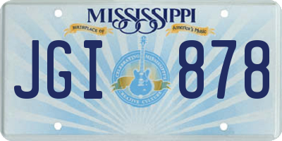MS license plate JGI878