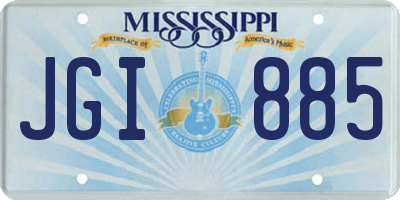 MS license plate JGI885