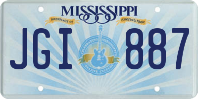 MS license plate JGI887